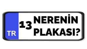 13 nerenin plakasi 2025