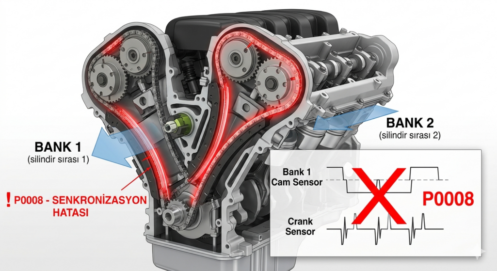 P0008 arıza kodu