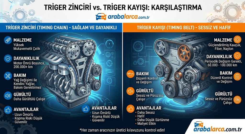 Triger Zinciri İle Triger Kayışı Arasındaki Fark